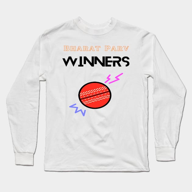 Bharat Parv - Cricket Winners Long Sleeve T-Shirt by Bharat Parv